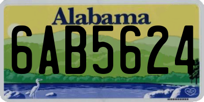 AL license plate 6AB5624