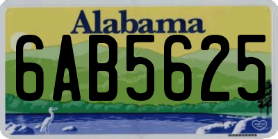 AL license plate 6AB5625