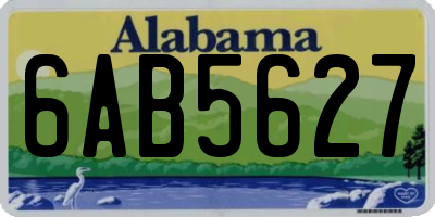 AL license plate 6AB5627
