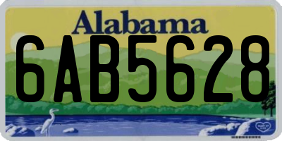 AL license plate 6AB5628