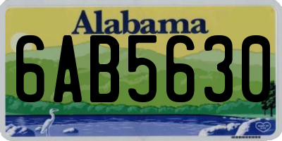 AL license plate 6AB5630