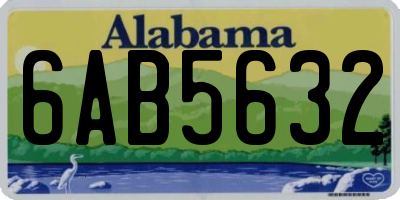AL license plate 6AB5632