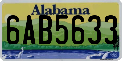 AL license plate 6AB5633