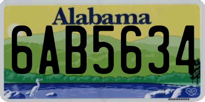 AL license plate 6AB5634
