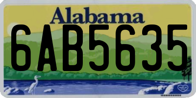 AL license plate 6AB5635