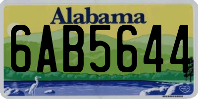 AL license plate 6AB5644