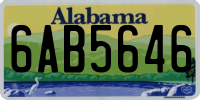 AL license plate 6AB5646