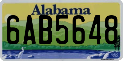 AL license plate 6AB5648