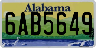 AL license plate 6AB5649