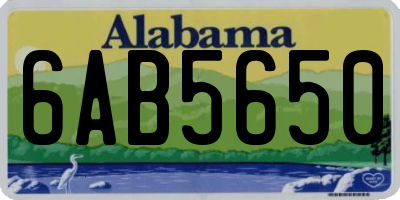 AL license plate 6AB5650