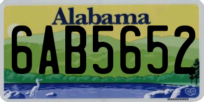 AL license plate 6AB5652