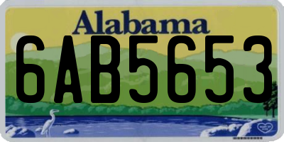 AL license plate 6AB5653