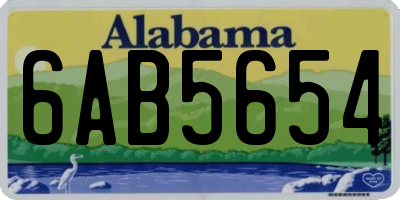 AL license plate 6AB5654
