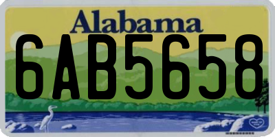 AL license plate 6AB5658