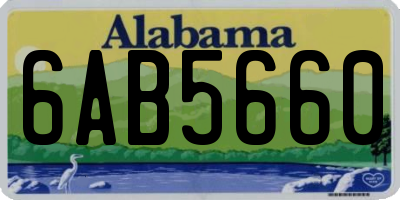 AL license plate 6AB5660