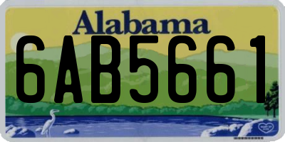 AL license plate 6AB5661