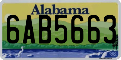 AL license plate 6AB5663