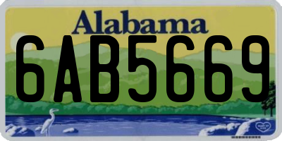 AL license plate 6AB5669