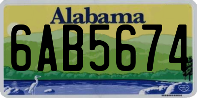 AL license plate 6AB5674