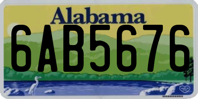AL license plate 6AB5676