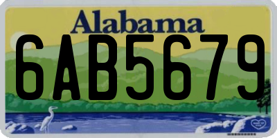 AL license plate 6AB5679