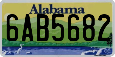 AL license plate 6AB5682