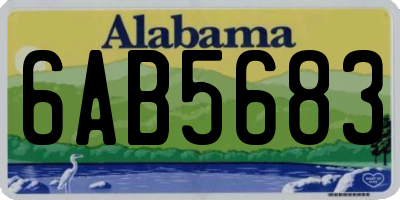 AL license plate 6AB5683
