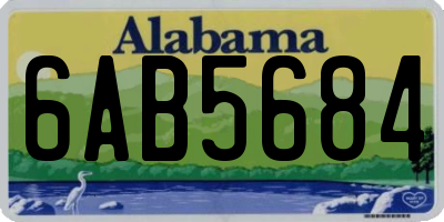 AL license plate 6AB5684