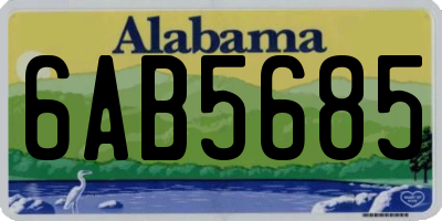 AL license plate 6AB5685