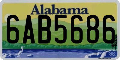 AL license plate 6AB5686