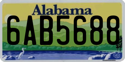 AL license plate 6AB5688