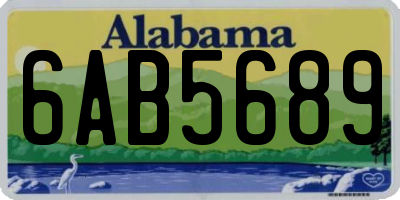 AL license plate 6AB5689