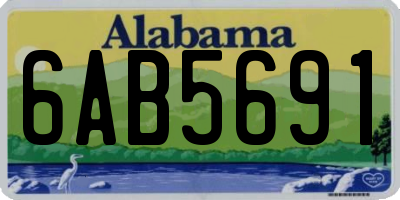 AL license plate 6AB5691