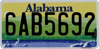 AL license plate 6AB5692