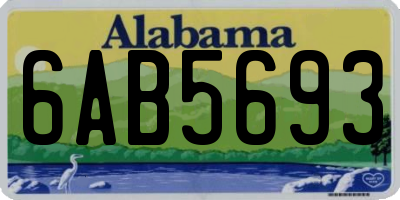 AL license plate 6AB5693