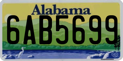 AL license plate 6AB5699