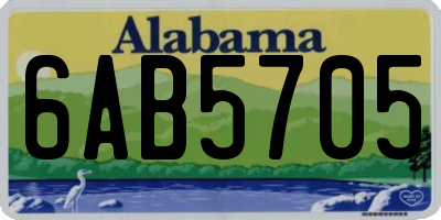 AL license plate 6AB5705