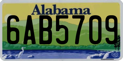 AL license plate 6AB5709