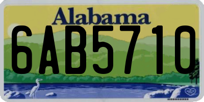 AL license plate 6AB5710