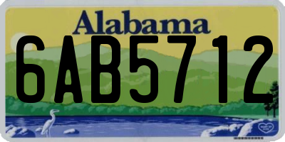 AL license plate 6AB5712