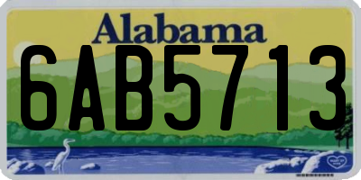 AL license plate 6AB5713