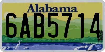 AL license plate 6AB5714