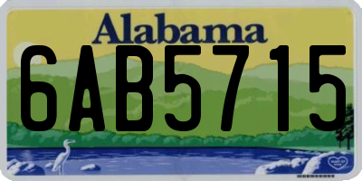 AL license plate 6AB5715