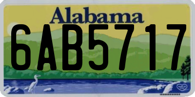 AL license plate 6AB5717