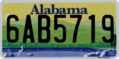 AL license plate 6AB5719