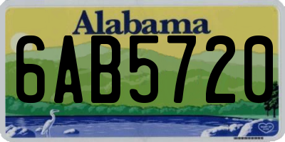 AL license plate 6AB5720