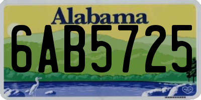 AL license plate 6AB5725