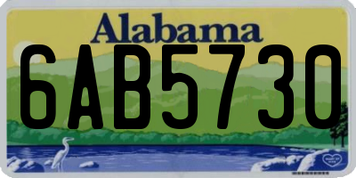 AL license plate 6AB5730