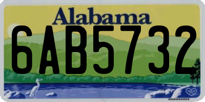 AL license plate 6AB5732