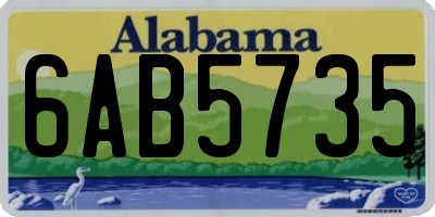 AL license plate 6AB5735